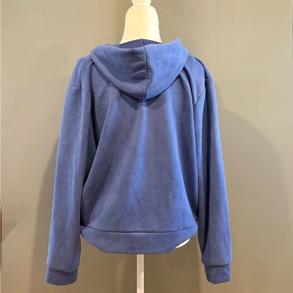 *PRE-OWNED* Women's Size 4x Love Blue Zip-Up Hoodie - Picture 2 of 6